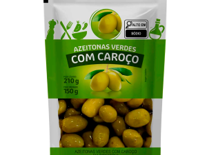 Azeitonas verdes com caroço